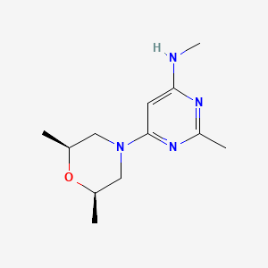 molecular formula C12H20N4O B1474659 6-((2S,6R)-2,6-dimethylmorpholino)-N,2-dimethylpyrimidin-4-amine CAS No. 1913472-66-8