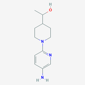 molecular formula C12H19N3O B1474673 1-(1-(5-Aminopyridin-2-yl)piperidin-4-yl)ethan-1-ol CAS No. 1696226-59-1