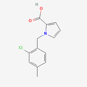 molecular formula C13H12ClNO2 B1474674 1-(2-chloro-4-methylbenzyl)-1H-pyrrole-2-carboxylic acid CAS No. 1976519-74-0