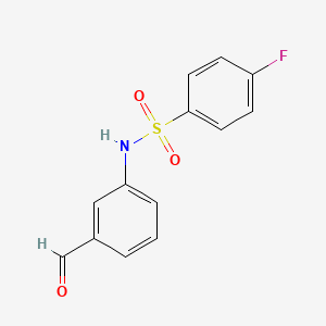 molecular formula C13H10FNO3S B1474677 4-氟-N-(3-甲酰基苯基)苯磺酰胺 CAS No. 1970539-71-9