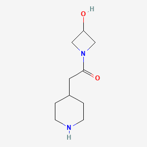 B1474678 1-(3-Hydroxyazetidin-1-yl)-2-(piperidin-4-yl)ethan-1-one CAS No. 1695283-15-8