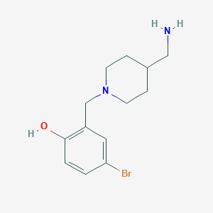 molecular formula C13H19BrN2O B1474681 2-((4-(Aminomethyl)piperidin-1-yl)methyl)-4-bromophenol CAS No. 1917172-96-3