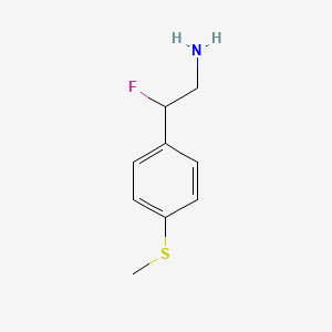 molecular formula C9H12FNS B1474684 2-氟-2-[4-(甲硫基)苯基]乙胺 CAS No. 1779937-25-5