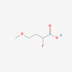 molecular formula C5H9FO3 B1474685 2-Fluoro-4-methoxybutanoic acid CAS No. 1781339-10-3