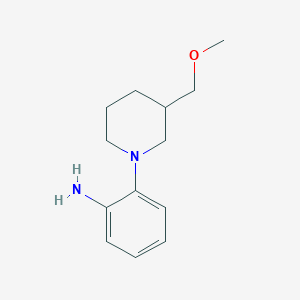 molecular formula C13H20N2O B1474703 2-(3-(Methoxymethyl)piperidin-1-yl)aniline CAS No. 1695023-77-8