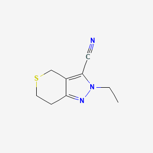 molecular formula C9H11N3S B1474709 2-乙基-2,4,6,7-四氢噻吩并[4,3-c]吡唑-3-腈 CAS No. 1785635-78-0