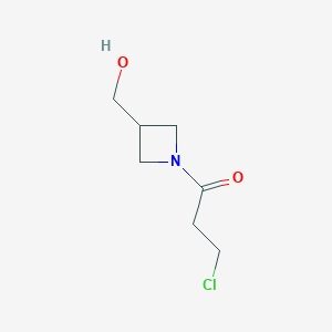 molecular formula C7H12ClNO2 B1474715 3-氯-1-(3-(羟甲基)氮杂环丁-1-基)丙-1-酮 CAS No. 1701889-32-8