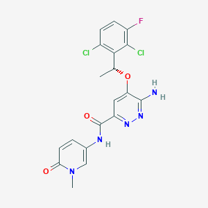 6-Amino-5-[(1R)-1-(2,6-dichloro-3-fluorophenyl)ethoxy]-N-(1,6-dihydro-1-methyl-6-oxo-3-pyridinyl)-3-pyridazinecarboxamide