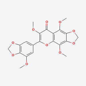 4,7,9-trimethoxy-6-(7-methoxy-1,3-benzodioxol-5-yl)-[1,3]dioxolo[4,5-g]chromen-8-one