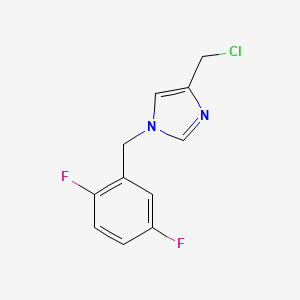 molecular formula C11H9ClF2N2 B1474735 4-(chloromethyl)-1-(2,5-difluorobenzyl)-1H-imidazole CAS No. 1702027-33-5