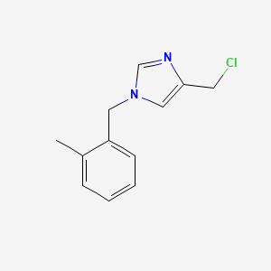 molecular formula C12H13ClN2 B1474737 4-(chloromethyl)-1-(2-methylbenzyl)-1H-imidazole CAS No. 1697069-51-4