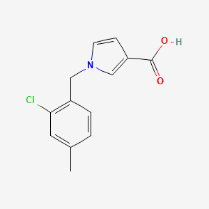 molecular formula C13H12ClNO2 B1474739 1-(2-氯-4-甲基苄基)-1H-吡咯-3-羧酸 CAS No. 1978297-05-0