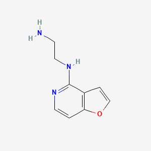 molecular formula C9H11N3O B1474745 N1-{furo[3,2-c]pyridin-4-yl}ethane-1,2-diamine CAS No. 1702702-62-2