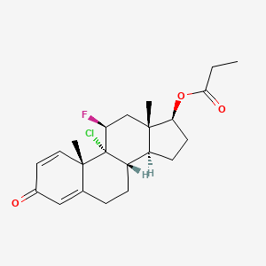 [(8S,9R,10S,11S,13S,14S,17S)-9-chloro-11-fluoro-10,13-dimethyl-3-oxo-7,8,11,12,14,15,16,17-octahydro-6H-cyclopenta[a]phenanthren-17-yl] propanoate