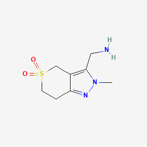 3-(Aminomethyl)-2-methyl-2,4,6,7-tetrahydrothiopyrano[4,3-c]pyrazole 5,5-dioxide