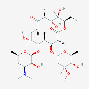 (3R,4S,5S,6R,7R,9R,11R,12R,13S,14R)-6-{[(2S,3R,4S,6R)-4-(dimethylamino)-3-hydroxy-6-methyloxan-2-yl]oxy}-14-ethyl-12,13-dihydroxy-4-{[(2R,4R,5S,6S)-5-hydroxy-4-methoxy-4,6-dimethyloxan-2-yl]oxy}-7-methoxy-3,5,7,9,11,13-hexamethyl-1-oxacyclotetradecane-2,1