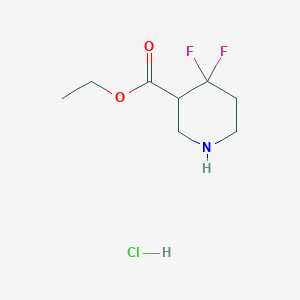molecular formula C8H14ClF2NO2 B1474757 Ethyl 4,4-difluoropiperidine-3-carboxylate hydrochloride CAS No. 1780607-50-2