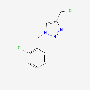 molecular formula C11H11Cl2N3 B1474758 1-(2-chloro-4-methylbenzyl)-4-(chloromethyl)-1H-1,2,3-triazole CAS No. 1692622-38-0