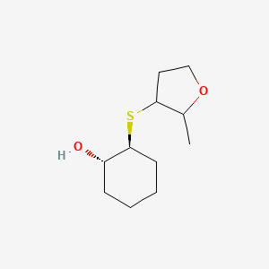 molecular formula C11H20O2S B1474759 (1S,2S)-2-[(2-methyloxolan-3-yl)sulfanyl]cyclohexan-1-ol CAS No. 1690219-59-0