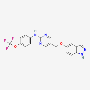 5-(1H-indazol-5-yloxymethyl)-N-[4-(trifluoromethoxy)phenyl]pyrimidin-2-amine