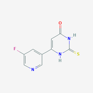 molecular formula C9H6FN3OS B1474761 6-(5-fluoropyridin-3-yl)-2-thioxo-2,3-dihydropyrimidin-4(1H)-one CAS No. 1693705-33-7
