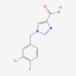 molecular formula C11H8BrFN2O2 B1474765 1-(3-溴-4-氟苄基)-1H-咪唑-4-羧酸 CAS No. 1972201-38-9