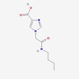 molecular formula C10H15N3O3 B1474768 1-(2-(butylamino)-2-oxoethyl)-1H-imidazole-4-carboxylic acid CAS No. 1701705-23-8