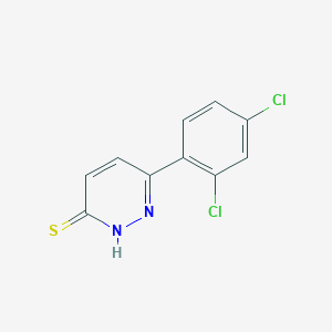 molecular formula C10H6Cl2N2S B1474773 6-(2,4-Dichlorophenyl)pyridazine-3-thiol CAS No. 1695210-54-8