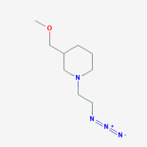 molecular formula C9H18N4O B1474775 1-(2-Azidoethyl)-3-(methoxymethyl)piperidine CAS No. 1700171-35-2
