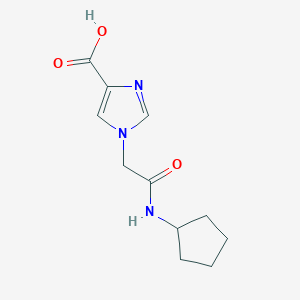 molecular formula C11H15N3O3 B1474777 1-(2-(cyclopentylamino)-2-oxoethyl)-1H-imidazole-4-carboxylic acid CAS No. 1979400-71-9