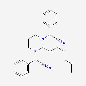 2,2'-(2-Hexyldihydropyrimidine-1,3(2h,4h)-diyl)bis(phenylacetonitrile)