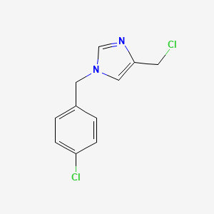 molecular formula C11H10Cl2N2 B1474782 1-(4-氯苄基)-4-(氯甲基)-1H-咪唑 CAS No. 1690866-84-2