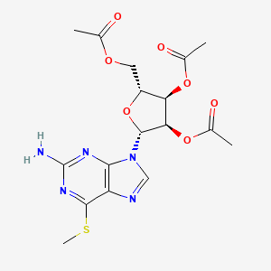 [(2R,3R,4R,5R)-3,4-diacetyloxy-5-(2-amino-6-methylsulfanylpurin-9-yl)oxolan-2-yl]methyl acetate