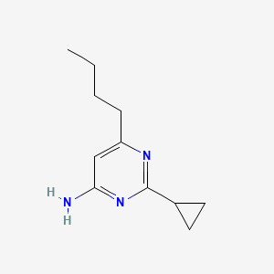 molecular formula C11H17N3 B1474787 6-Butyl-2-cyclopropylpyrimidin-4-amine CAS No. 1697961-78-6