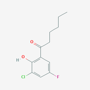 molecular formula C12H14ClFO2 B14747882 1-(3-Chloro-5-fluoro-2-hydroxyphenyl)hexan-1-one CAS No. 1644-57-1