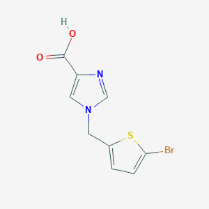 molecular formula C9H7BrN2O2S B1474791 1-((5-溴噻吩-2-基)甲基)-1H-咪唑-4-羧酸 CAS No. 1694170-09-6