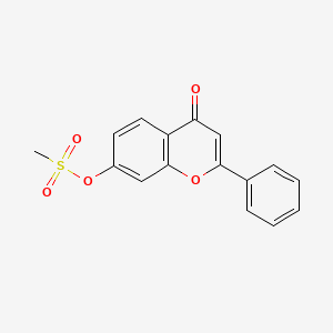 4-Oxo-2-phenyl-4H-1-benzopyran-7-yl methanesulfonate