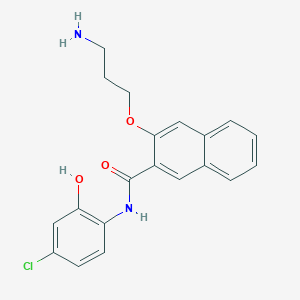 3-(3-aminopropoxy)-N-(4-chloro-2-hydroxyphenyl)naphthalene-2-carboxamide