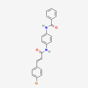 N-[4-[3-(4-bromophenyl)prop-2-enoylamino]phenyl]benzamide