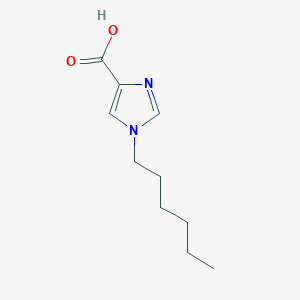 molecular formula C10H16N2O2 B1474795 1-hexyl-1H-imidazole-4-carboxylic acid CAS No. 1698491-32-5