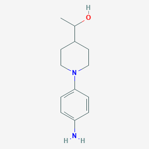 molecular formula C13H20N2O B1474799 1-(1-(4-Aminophenyl)piperidin-4-yl)ethan-1-ol CAS No. 1694083-82-3