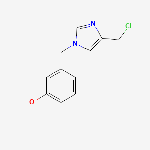 molecular formula C12H13ClN2O B1474800 4-(chloromethyl)-1-(3-methoxybenzyl)-1H-imidazole CAS No. 1701549-44-1