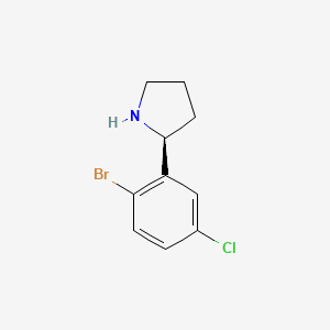 molecular formula C10H11BrClN B14748012 (2S)-2-(2-Bromo-5-chlorophenyl)pyrrolidine CAS No. 1228570-27-1