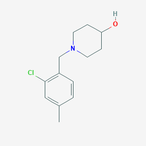 molecular formula C13H18ClNO B1474802 1-(2-氯-4-甲基苄基)哌啶-4-醇 CAS No. 1694132-66-5