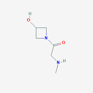 molecular formula C6H12N2O2 B1474813 1-(3-Hydroxyazetidin-1-yl)-2-(methylamino)ethan-1-one CAS No. 1691177-48-6