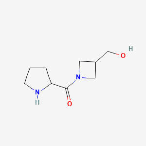 molecular formula C9H16N2O2 B1474814 (3-(Hydroxymethyl)azetidin-1-yl)(pyrrolidin-2-yl)methanone CAS No. 1692145-27-9