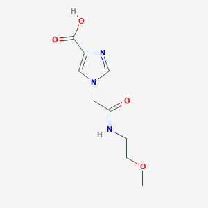 molecular formula C9H13N3O4 B1474819 1-(2-((2-methoxyethyl)amino)-2-oxoethyl)-1H-imidazole-4-carboxylic acid CAS No. 1695499-94-5