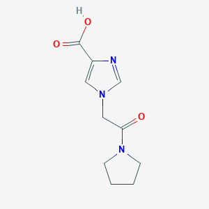 molecular formula C10H13N3O3 B1474823 1-(2-oxo-2-(pyrrolidin-1-yl)ethyl)-1H-imidazole-4-carboxylic acid CAS No. 1694786-52-1