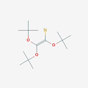 1,2,2-Tris[(2-methylpropan-2-yl)oxy]ethenylsilicon