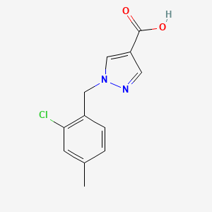 molecular formula C12H11ClN2O2 B1474828 1-(2-chloro-4-methylbenzyl)-1H-pyrazole-4-carboxylic acid CAS No. 1978291-39-2